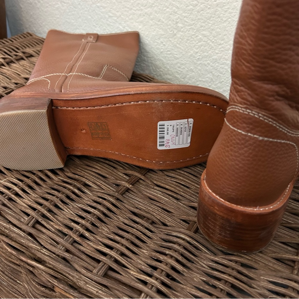 New Free People Blaze Pull On Campus Leather Boots Western Riding - Picture 8 of 11